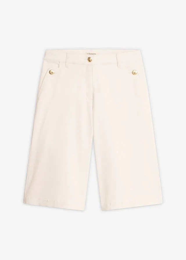Pantalón de pernera ancha con elástico