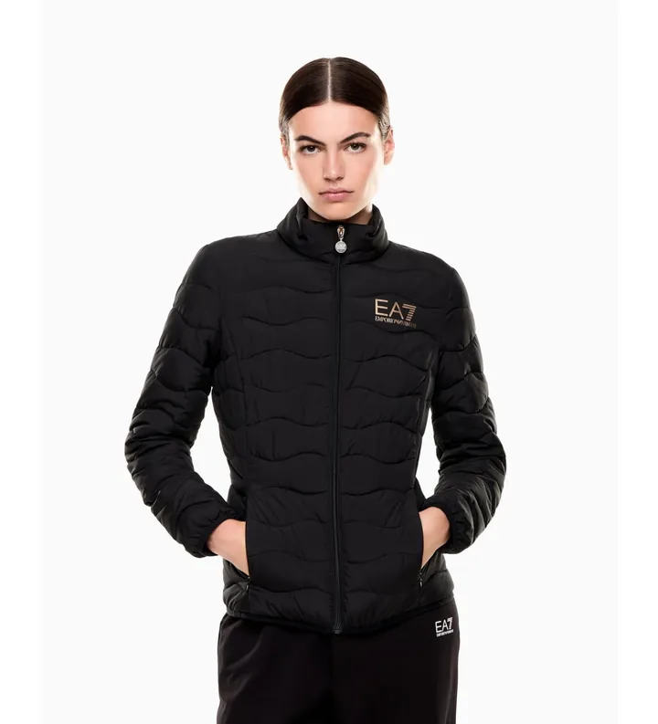 EA7 para mujer. 8NTB21_TNF8Z Chaqueta Acolchada plegable Core Lady negro (L), Casual, Poliéster
