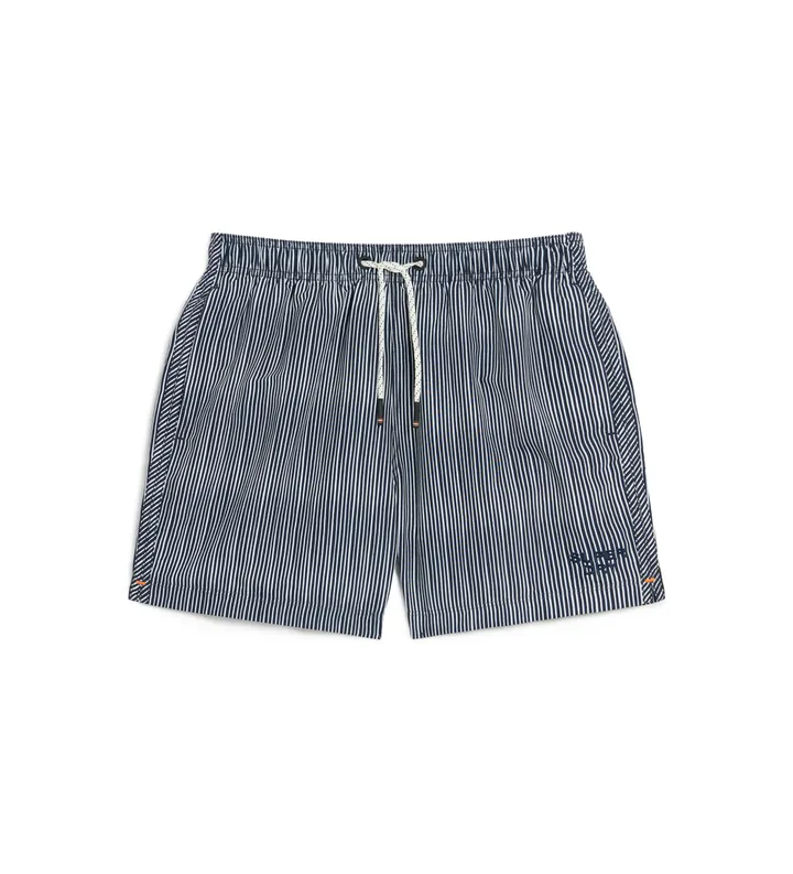 Superdry para hombre. M3010231A Bañador estampado confeccionado en material reciclado marino (L), Beachwear, Poliéster Reciclado, Sostenible