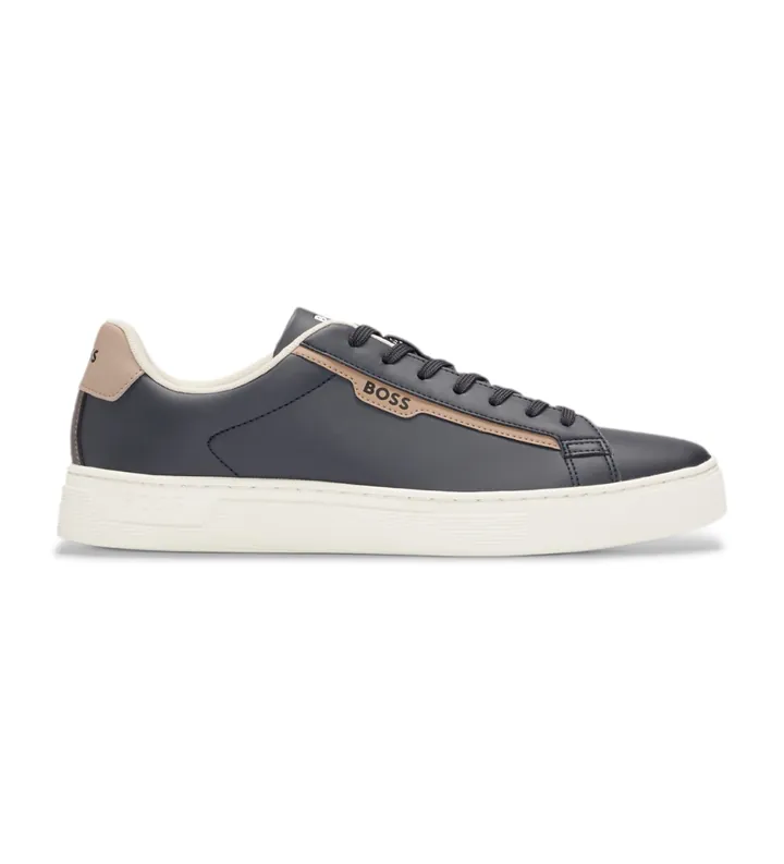 BOSS para hombre. 50502869 Zapatillas Rhys Tenn azul (40), Plano, Cordones, Casual