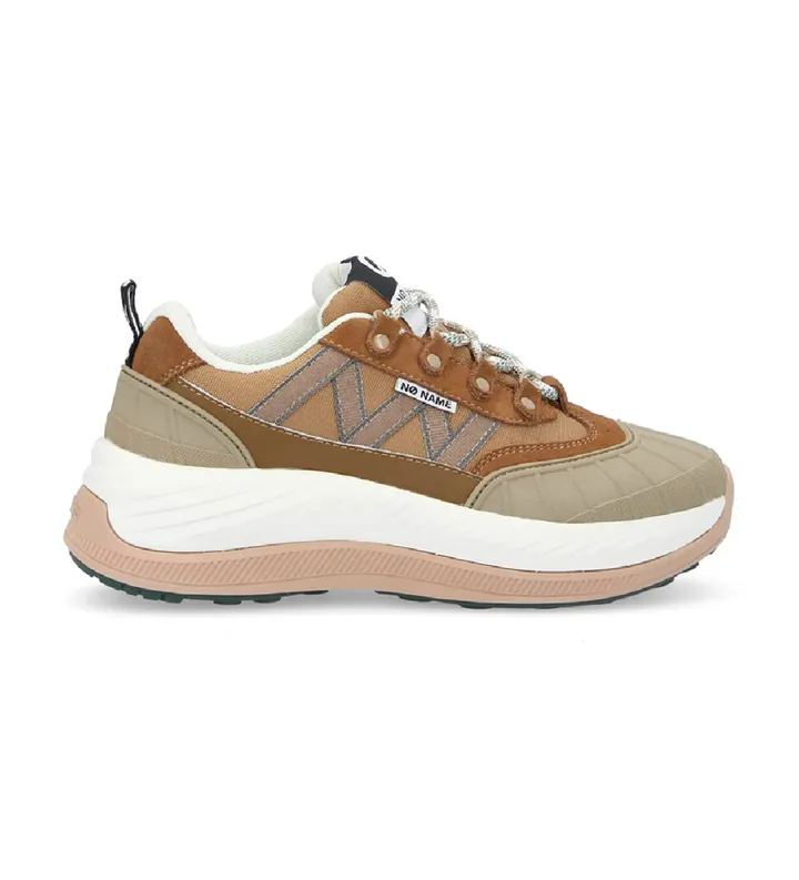 NO NAME para mujer. RNECSS0 Zapatillas Runner marrón (36), 1 a 3cm, Cordones, Casual