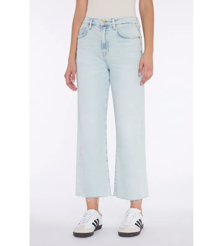7 For All Mankind para mujer. 7U600120UIA Jeans Cropped Alexa azul (24), Casual, Algodón