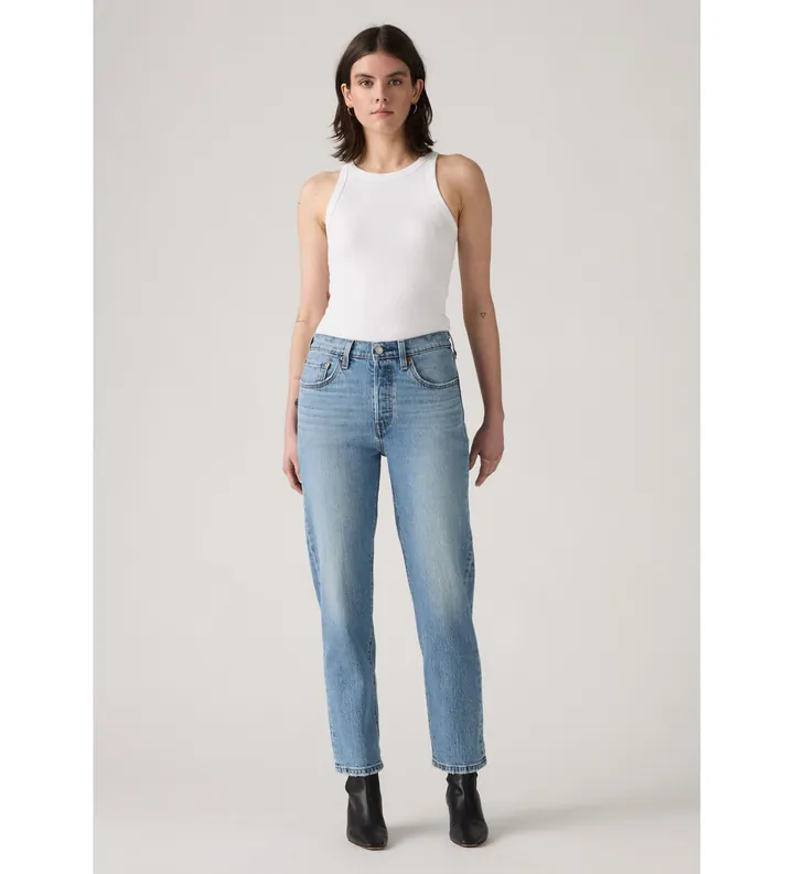Levi's para mujer. 36200-0391 Jeans 501 Crop azul (25/28), Casual, Algodón, Denim