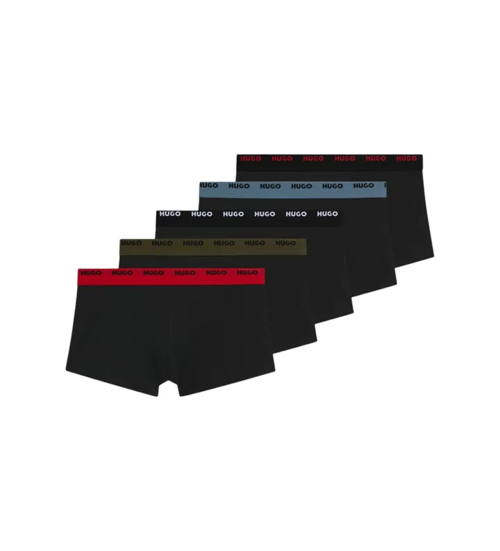 HUGO para hombre. 50532619 Set 5 Bóxers Basic negro (S), Homewear, Algodón