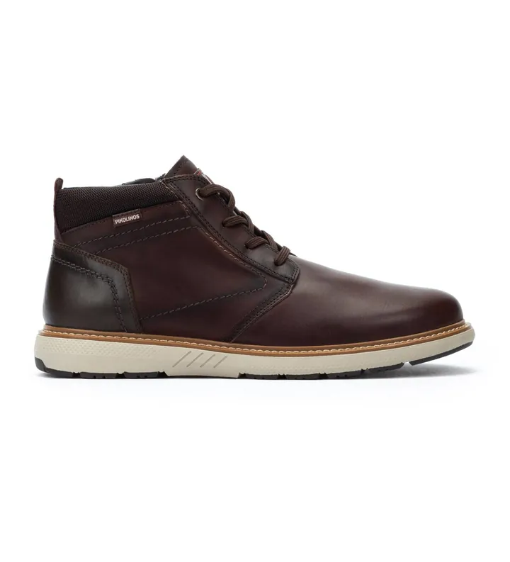 Pikolinos para hombre. M8D-8050C1 Botines de Piel Bilbao marrón (39), Plano, Cremallera, Casual