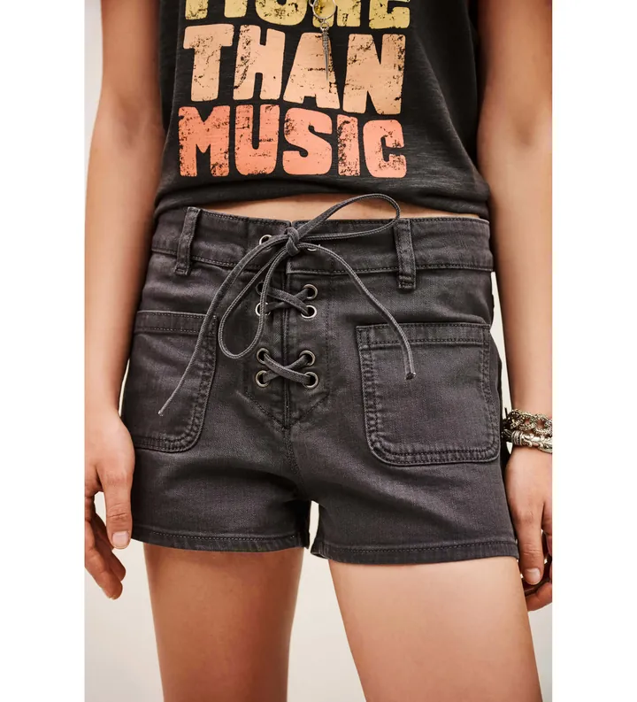 BA&SH para mujer. 1E26RENO Shorts Reno negro (34), Casual, Algodón