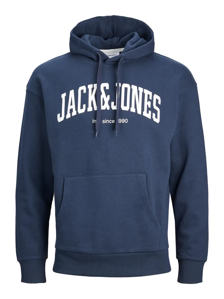 JACK & JONES Sudadera 'JJEJosh'  navy / blanco
