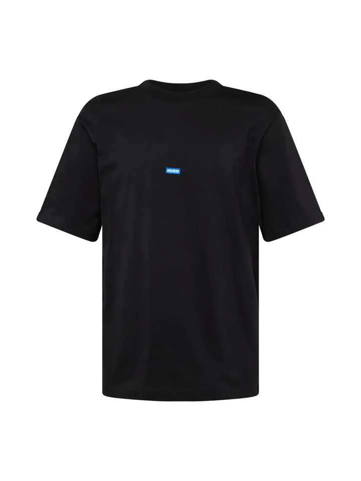 HUGO Camiseta 'Nieros' azul claro / negro / blanco