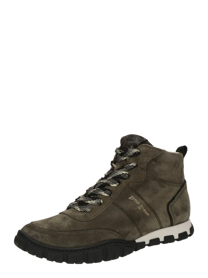 Paul Green Botines con cordones oliva