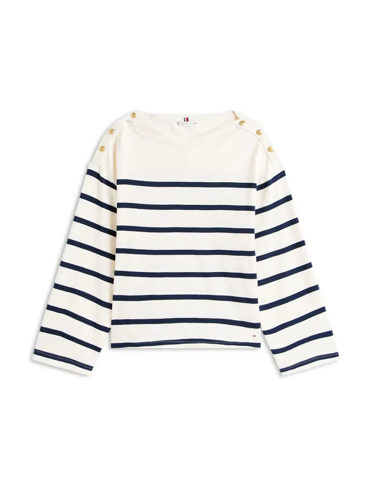 TOMMY HILFIGER Camiseta navy / blanco lana