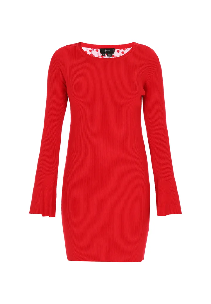faina Vestido de punto rojo