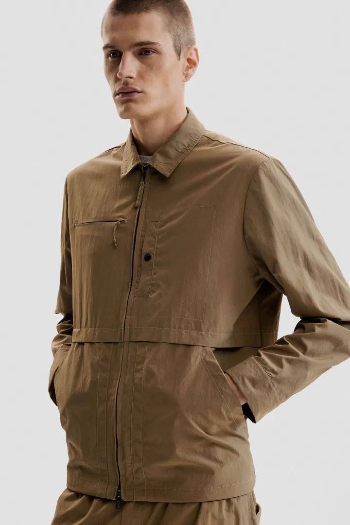 Desigual, Chaqueta tejido técnico, Hombre, Poliamida, Verde, L