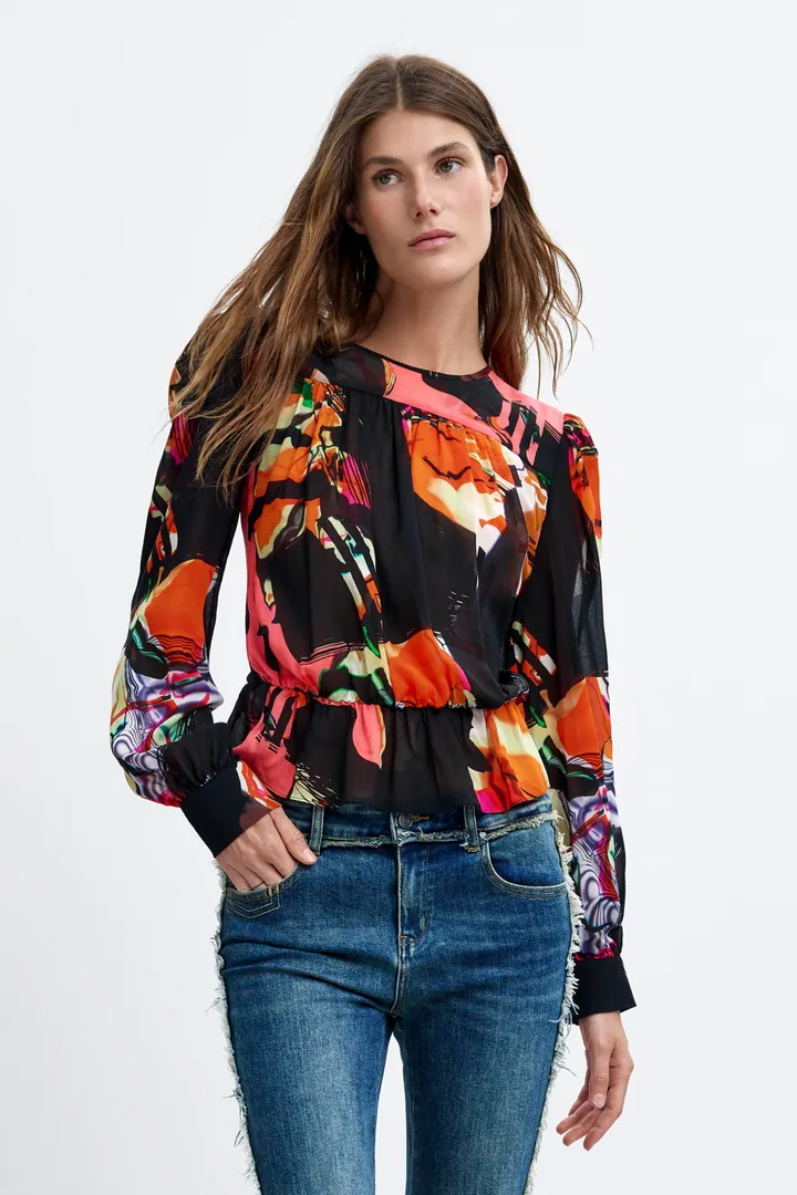 Desigual, Blusa Estampada M. C. Lacroix, Mujer, Viscosa, L