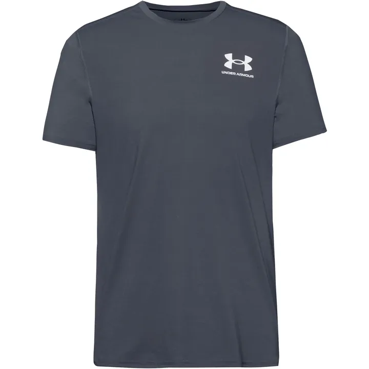 UNDER ARMOUR Camiseta funcional 'Heatgear Fitted' gris oscuro / blanco
