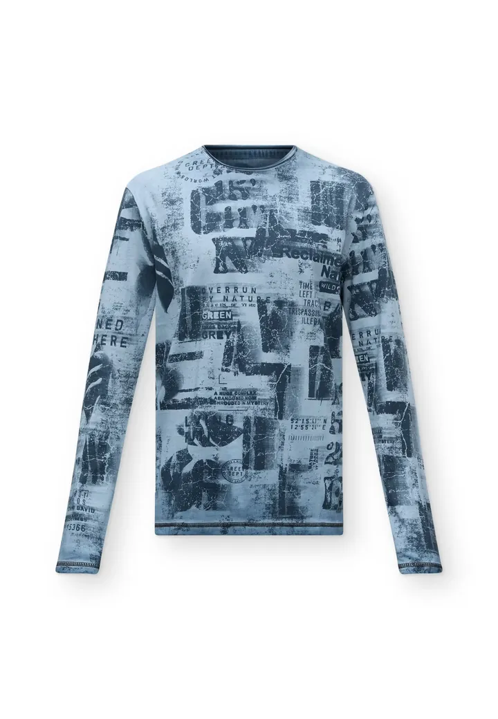 CAMP DAVID Camiseta navy / azul claro