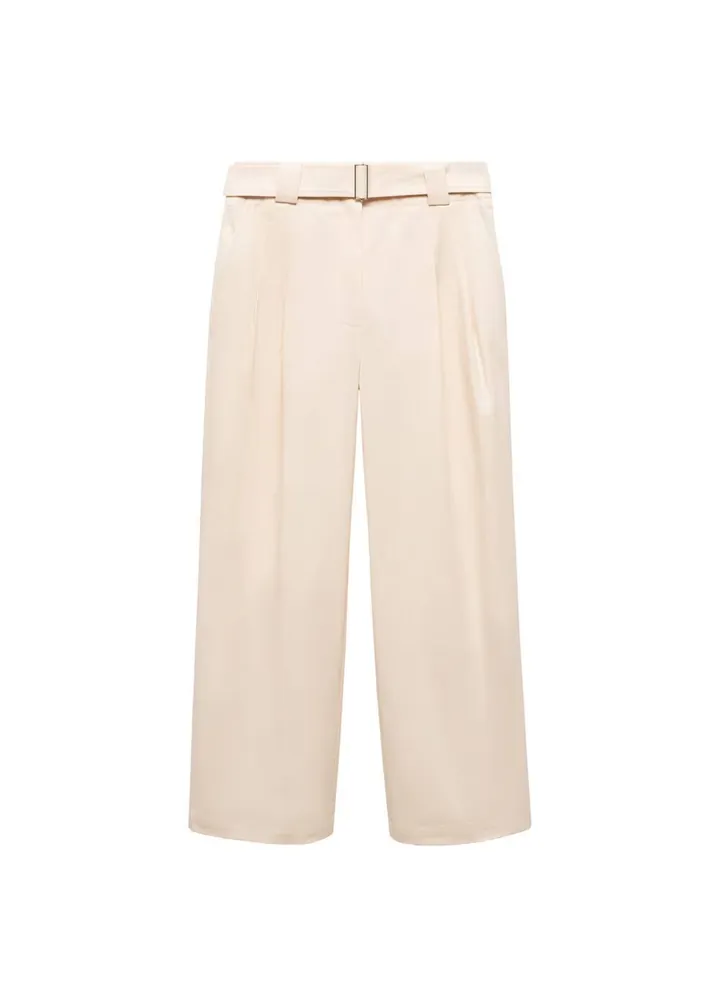 MANGO Pantalón plisado 'Myriam'  beige claro