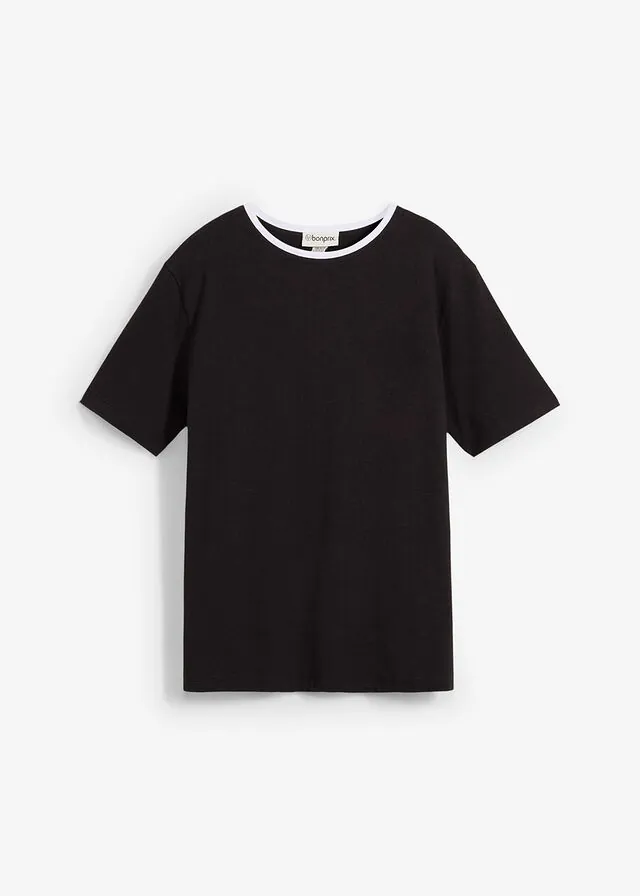 Camiseta con detalle de contraste