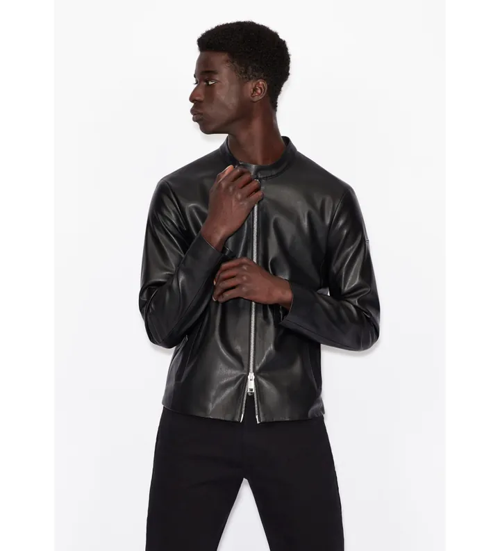 A|X Armani Exchange para hombre. 8NZB08ZNAAZ1200 Cazadora de paño negro (S), Casual, Poliéster