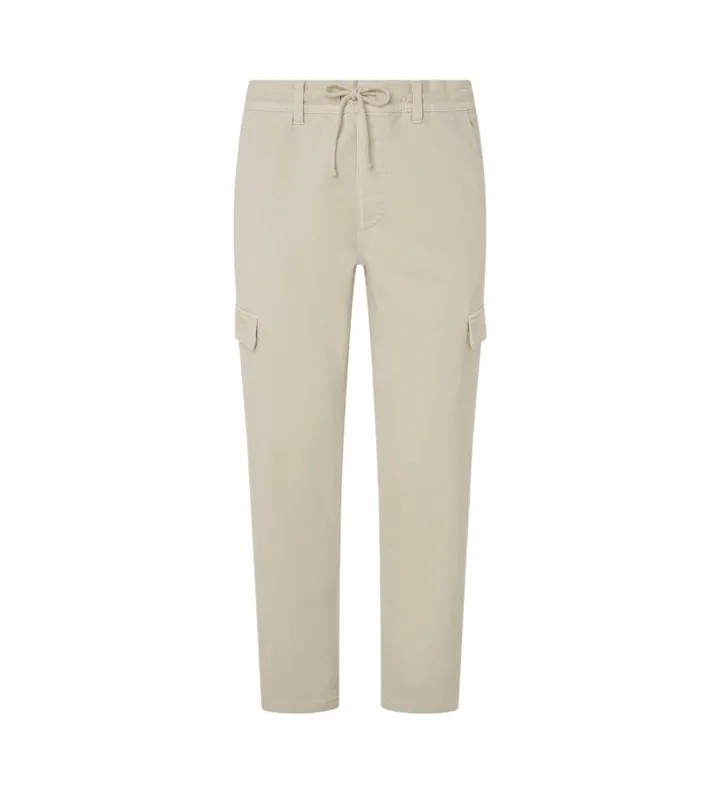 Pepe Jeans para hombre. PM211725 Pantalón cargo Gymdigo Blanco Crudo (28), Casual, Algodón, Sostenible