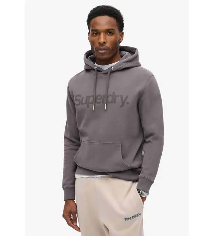 Superdry para hombre. M2013723A Sudadera suelta Core City gris (L), Casual, Algodón