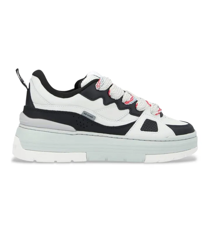 NO NAME para mujer. RNFCNK0 Zapatillas de Piel Nollie blanco (36), Plano, 1 a 3cm, Cordones, Casual