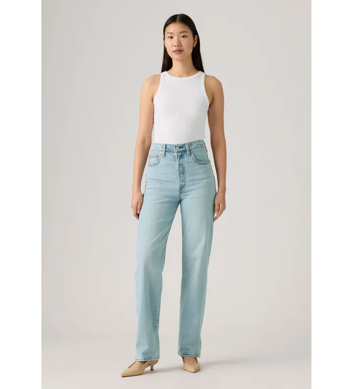 Levi's para mujer. 79078-0045 Jeans Ribcage Full Length azul (24/32), Casual, Algodón, Denim