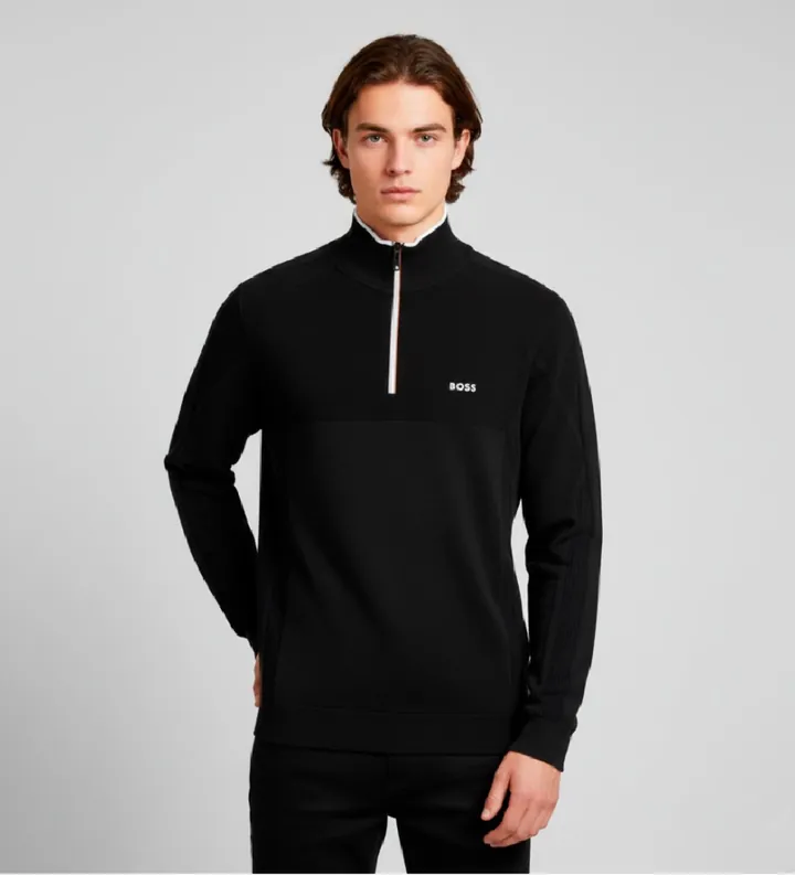 BOSS para hombre. 50553791 Jersey KN Goc negro (L), Casual, Algodón