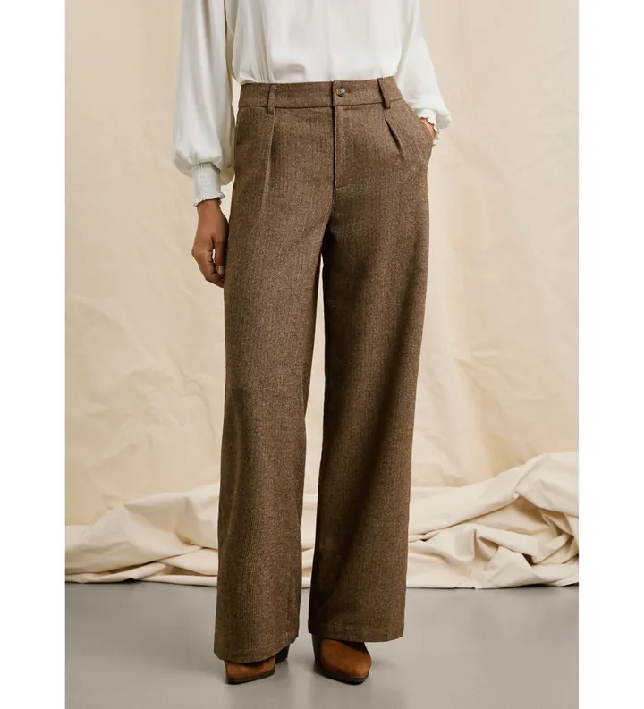 Pepe Jeans para mujer. PL2100017 Pantalón Trinity marrón (L), Casual, Poliéster