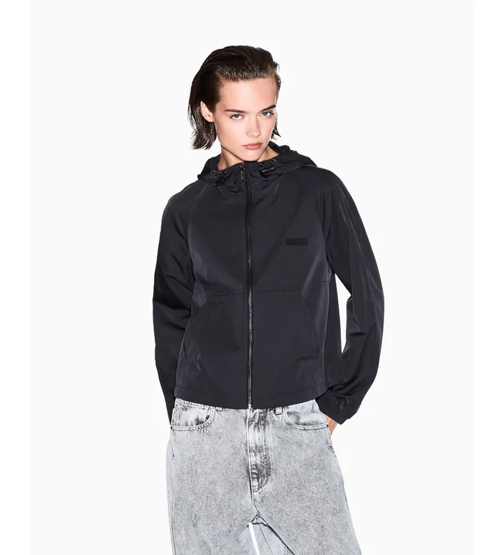 A|X Armani Exchange para mujer. XW001430AF16613UC001 Chaqueta Cortavientos negro (M), Casual, Poliéster