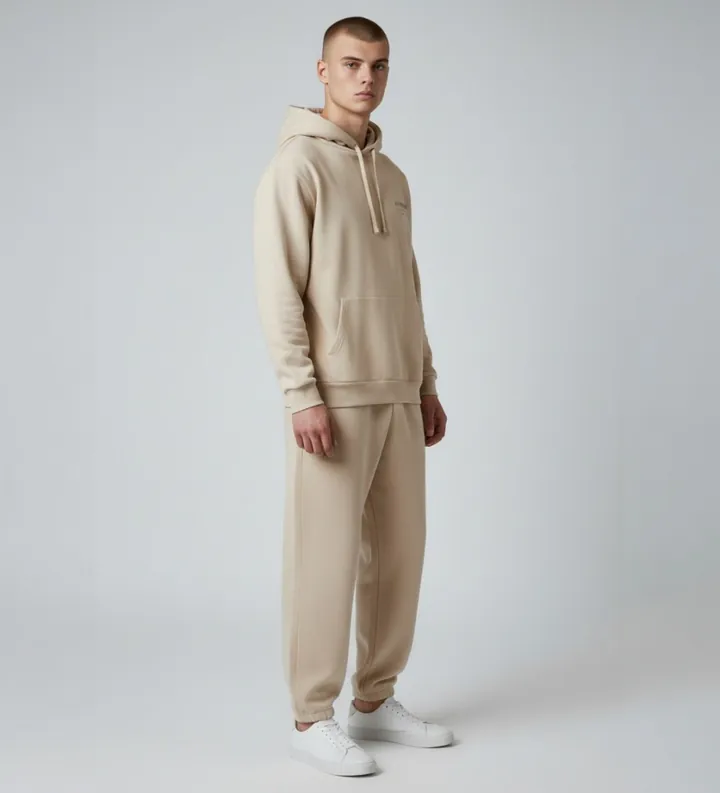 ALL SAINTS para hombre. M034NB Sudadera Underground (L), Casual, Taupe, Algodón Orgánico, Sostenible