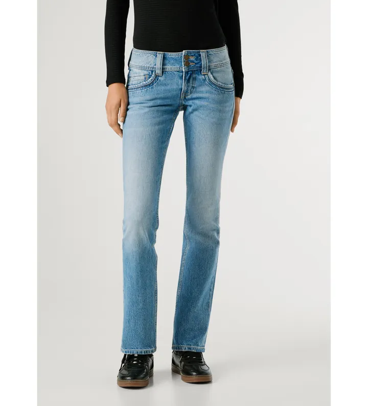 Pepe Jeans para mujer. PL20415982VC Jeans Slim Iconic Gen azul (25/32), Casual, Algodón, Denim