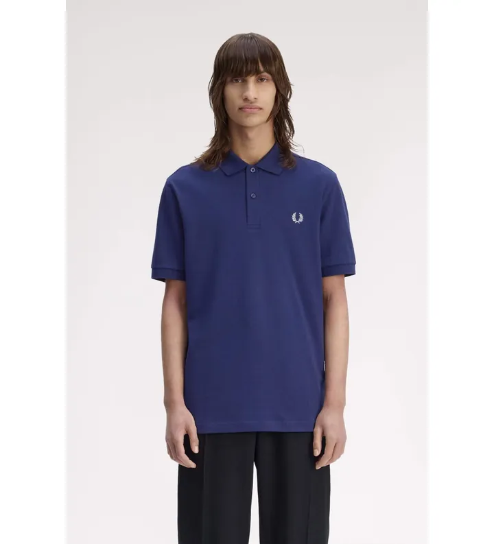 Fred Perry para hombre. M6000 Polo Plain M6000 marino (M), Casual, Algodón, Manga corta