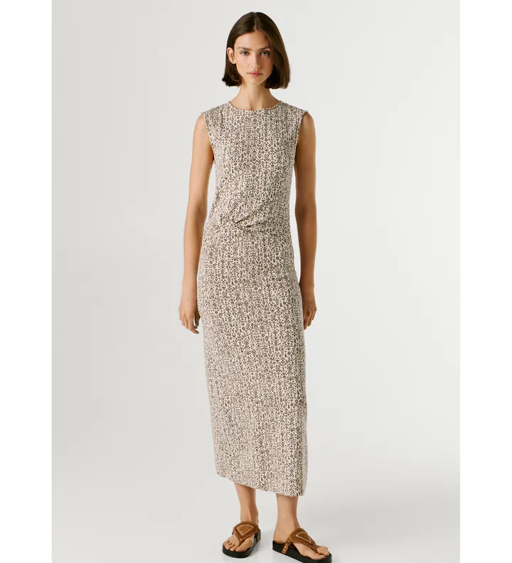 Pepe Jeans para mujer. PL9537814 Vestido Lexi marrón (XS), Casual, Algodón, Sin mangas / Tirantes