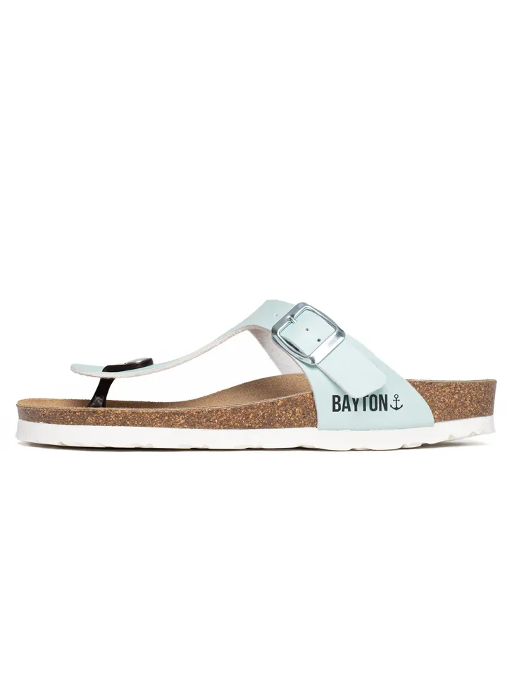 Bayton Sandalias de dedo 'Carins'  menta / negro / plata