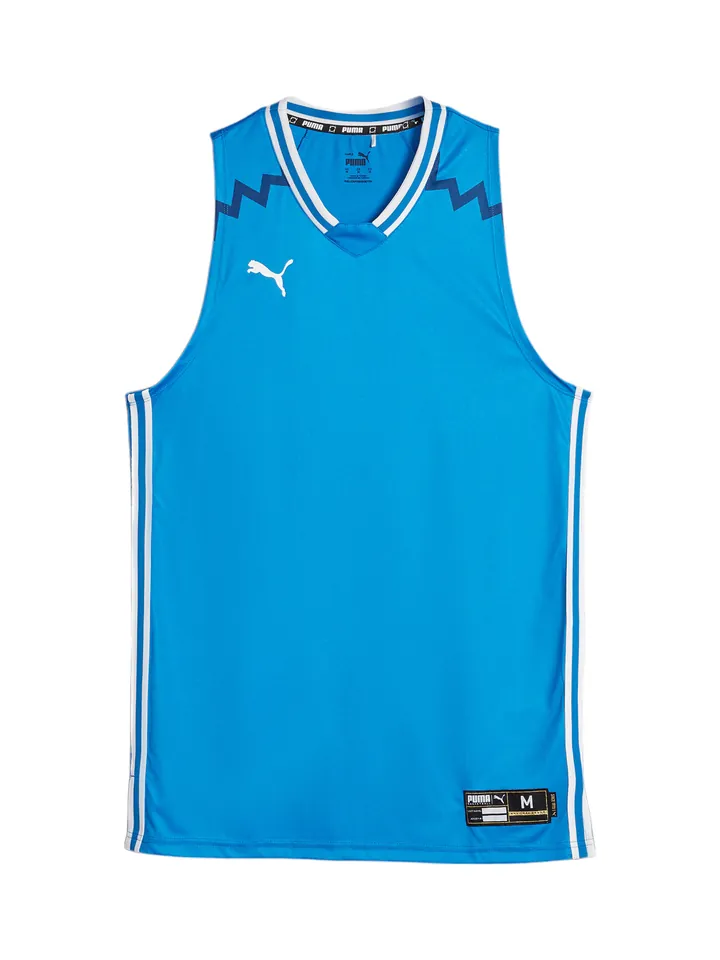 PUMA Camiseta de fútbol 'Hoops Team Game' azul / azul oscuro / blanco