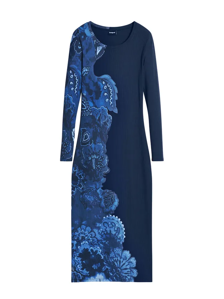 Desigual Vestido azul / azul oscuro / blanco