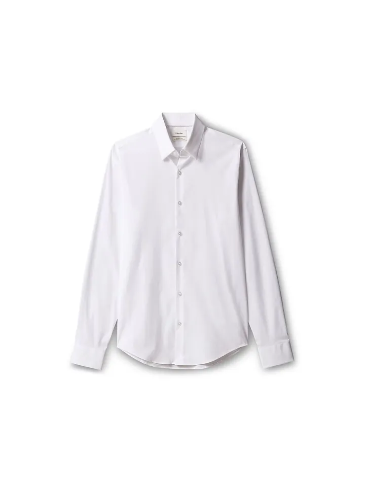 Calvin Klein Camisa 'Extra Slim Fit Stretch' blanco
