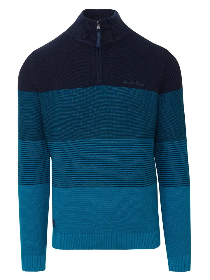 KOROSHI Jersey navy / azul cian / petróleo