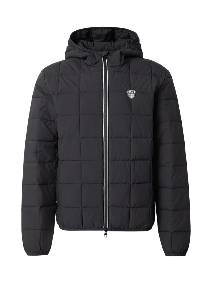 EA7 Emporio Armani Chaqueta de entretiempo negro / blanco