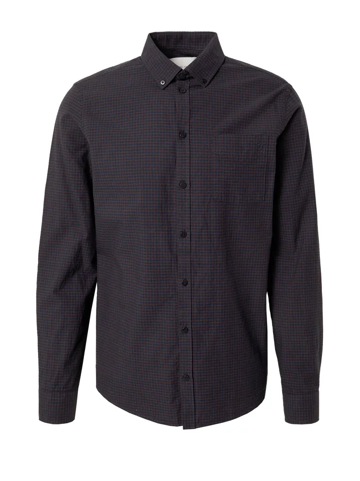 Casual Friday Camisa 'Anton' navy / marrón rojizo