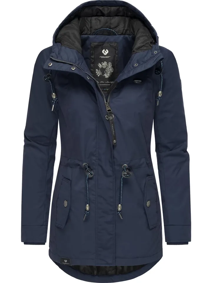 Ragwear Parca de invierno 'Monadis' navy / marrón / negro / blanco