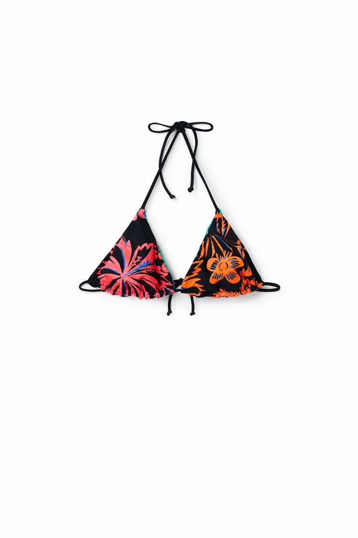 Desigual, Top bikini triangular reversible, Rojo, XL