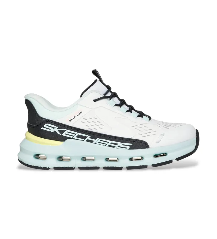 Skechers para mujer/niña. 303654L Zapatillas Slip-ins Glide Step Vista Lane blanco (36), 3 a 5cm, Cordones, Casual, Deportivo, Multideporte,