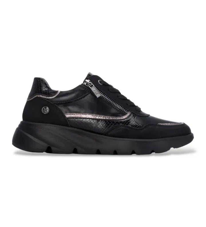 Xti para mujer. 14611103-NEGRO Zapatillas 146111 negro (36), 3 a 5cm, Cremallera, Casual