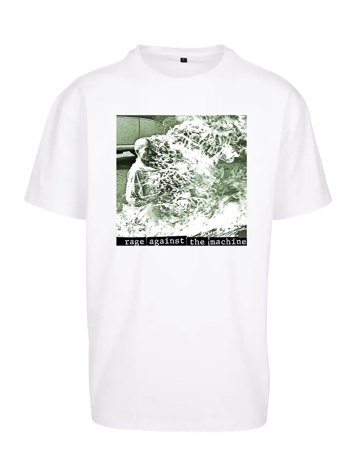 MT Upscale Camiseta 'Rage Against the Machine'  verde / negro / blanco