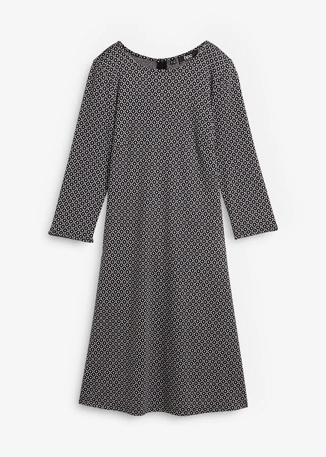 Vestido de Punto di Roma en mezcla de viscosa con estampado jacquard