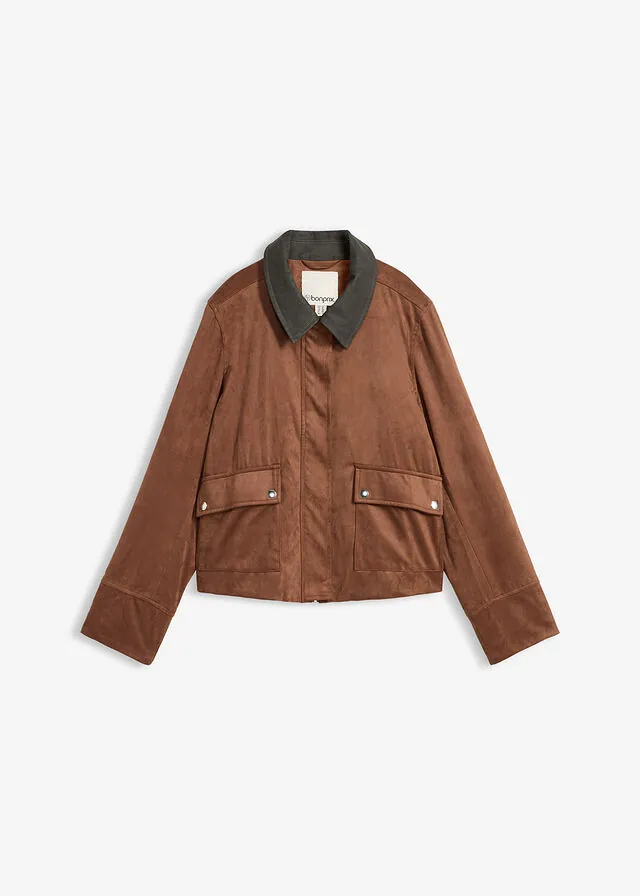 Chaqueta de ante sintético
