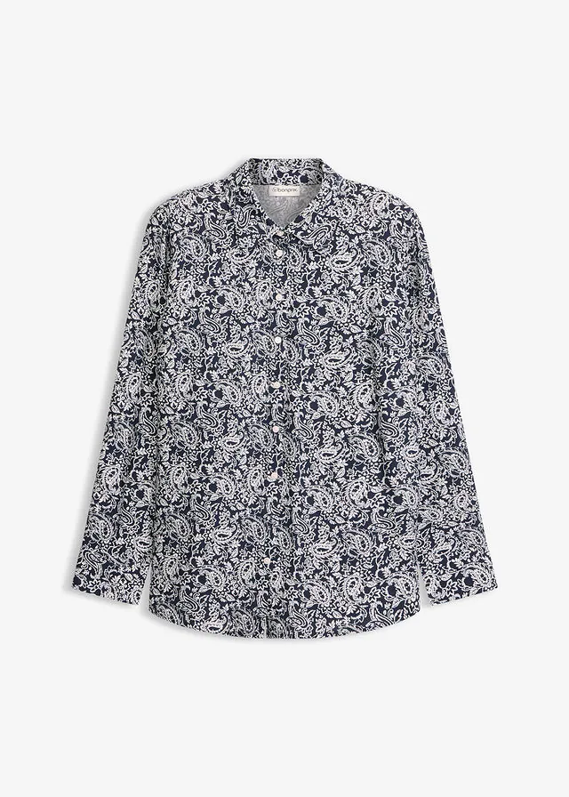 Blusa de mezcla de viscosa fluida