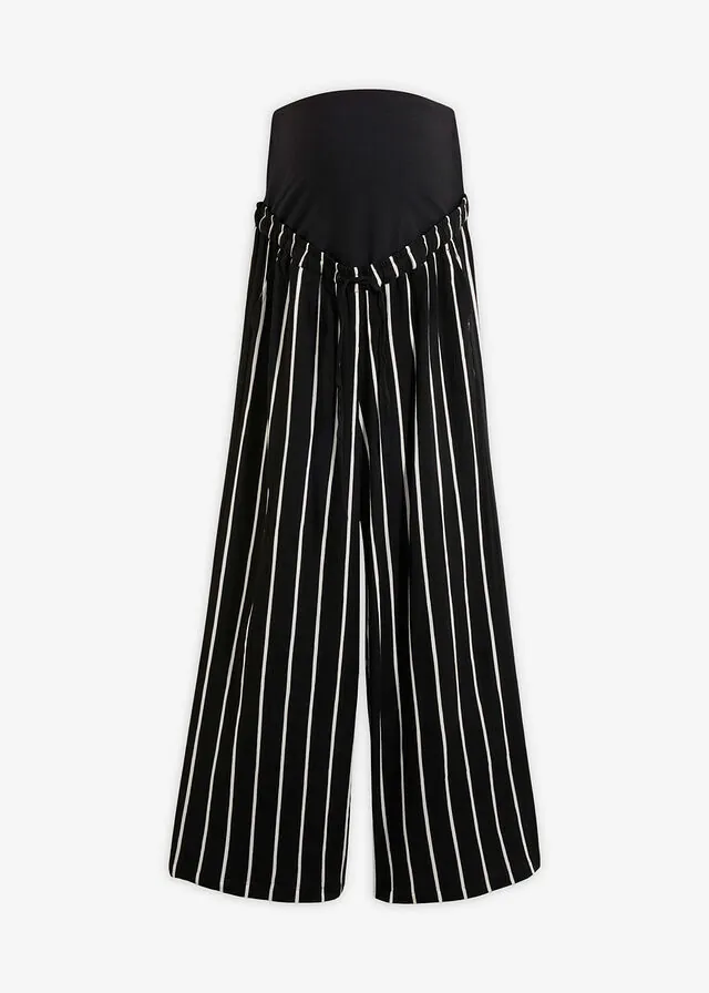 Pantalón premamá ancho de crepé de viscosa