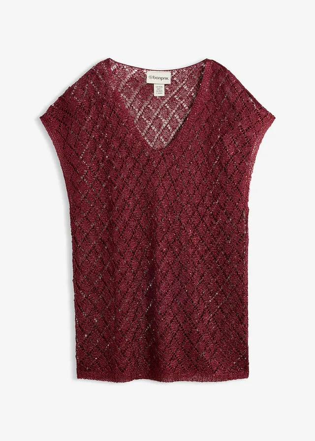 Camiseta de punto con lentejuelas